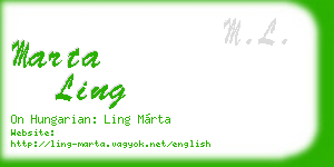 marta ling business card